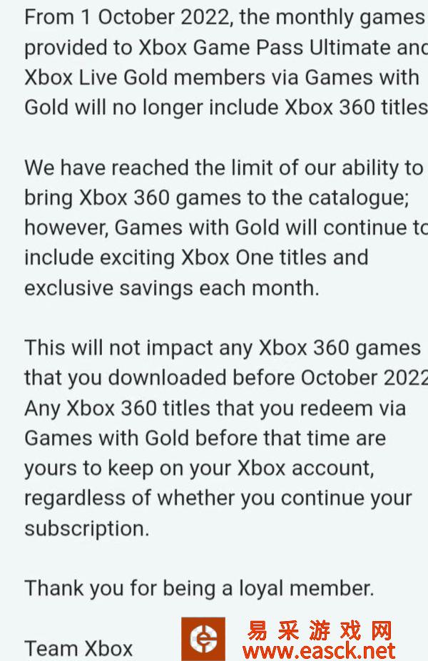 Xbox One游戏不受影响 Games with gold