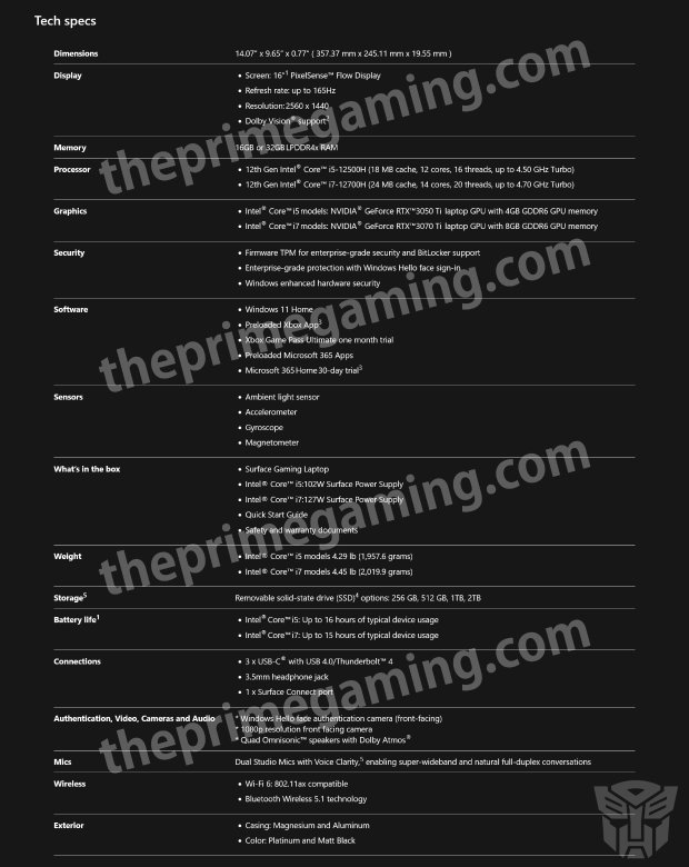 微软首款Surface游戏本要来了：酷睿i7+3070Ti