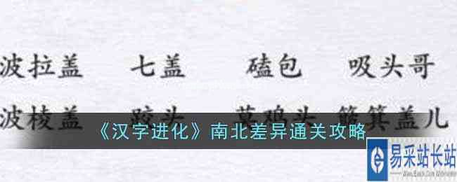 《汉字进化》南北差异通关攻略