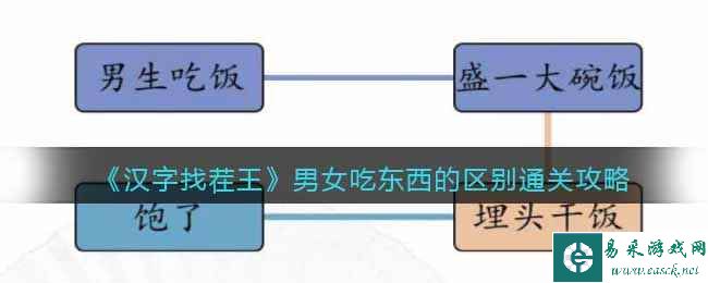 《汉字找茬王》男女吃东西的区别通关攻略