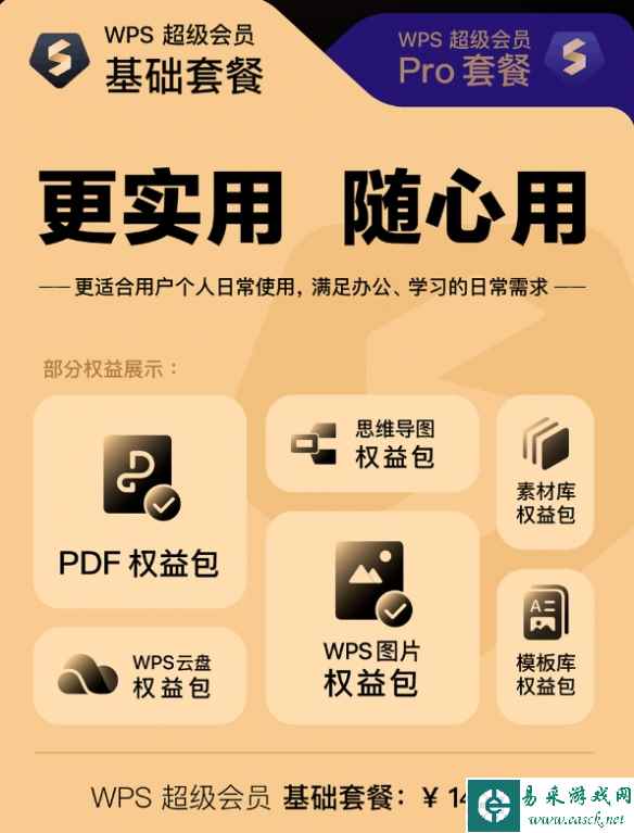 WPS推全新会员体系：Pro套餐248元/年 可免费升级