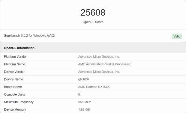 AMD RX 6300亮机卡跑分首曝：被自家核显按在地上摩擦