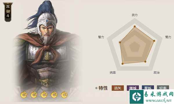 《三国志战棋版》貊弓属性介绍