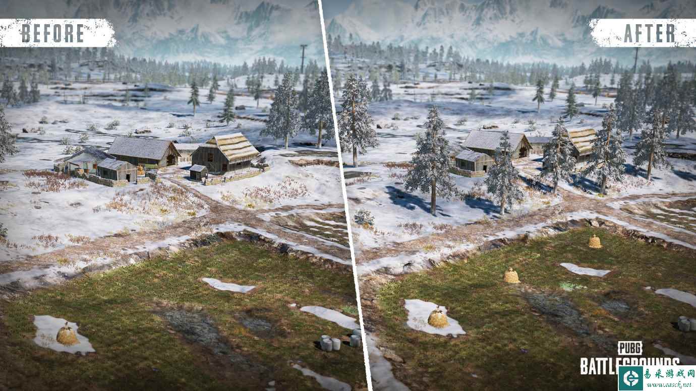 PUBG24.1维寒迪地形变化 24.1雪地地图改动一览