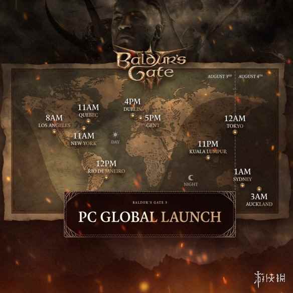 《博德之门3》正式版PC版全球解锁时间公布！