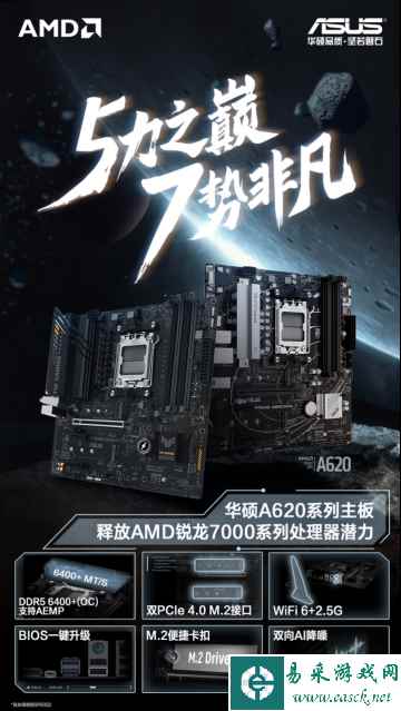 锐龙7000新CP 华硕AMD A620系列主板发布