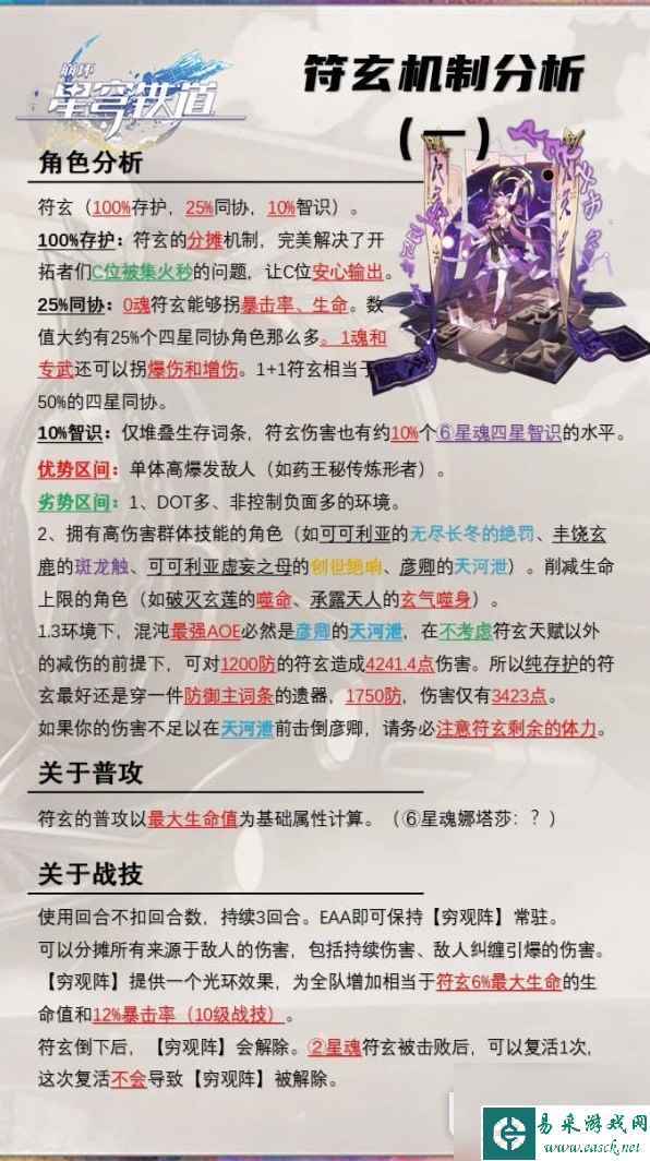 崩坏星穹铁道符玄机制解析及装备推荐