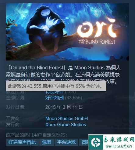 Steam每日特惠：《奥日》系列2.5折 《生化2RE》2.5折