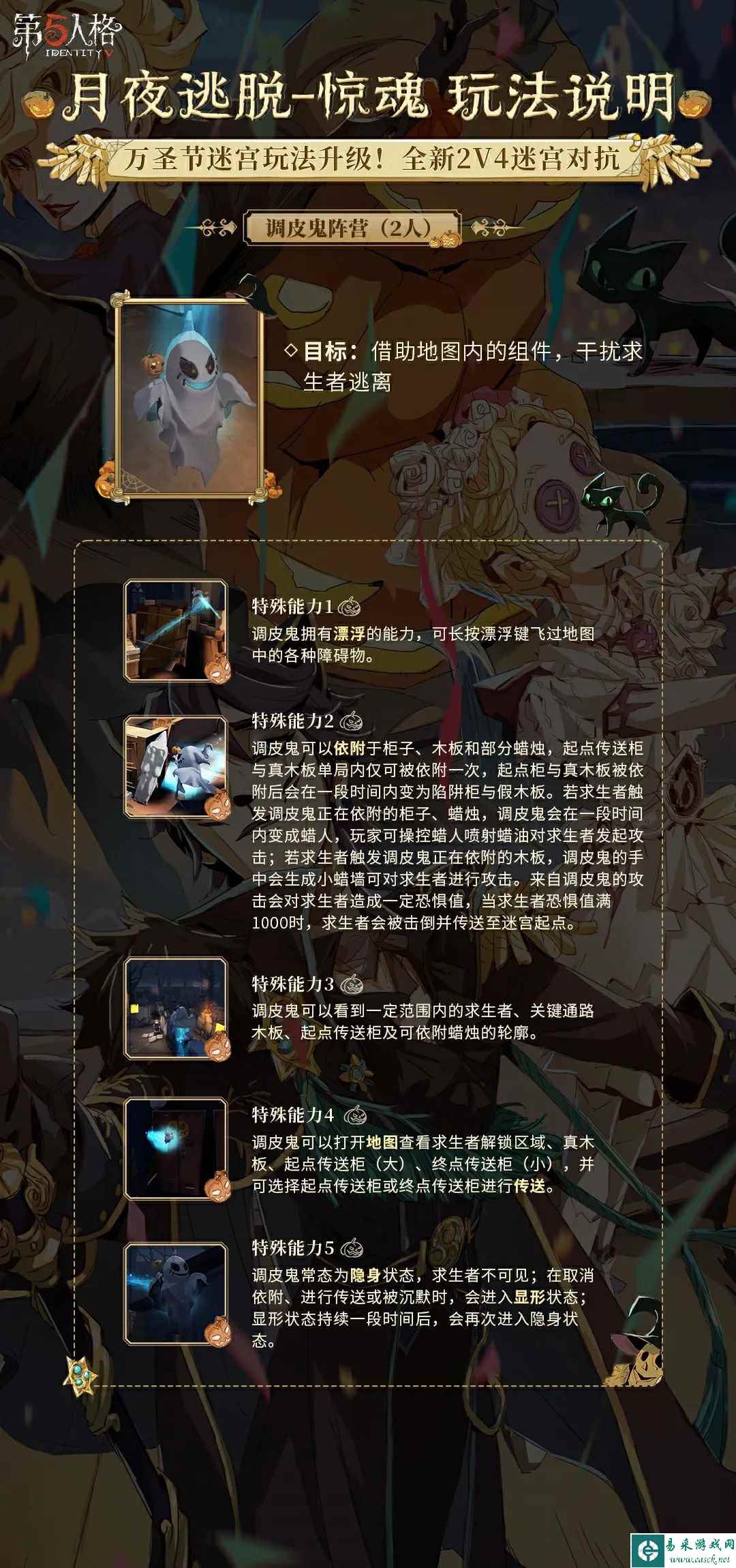 《第五人格》月夜逃脱惊魂玩法攻略