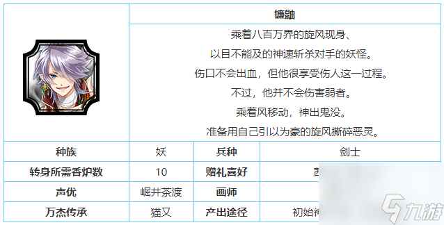 一血万杰镰鼬技能属性介绍