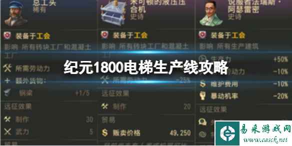 《纪元1800》电梯生产线攻略