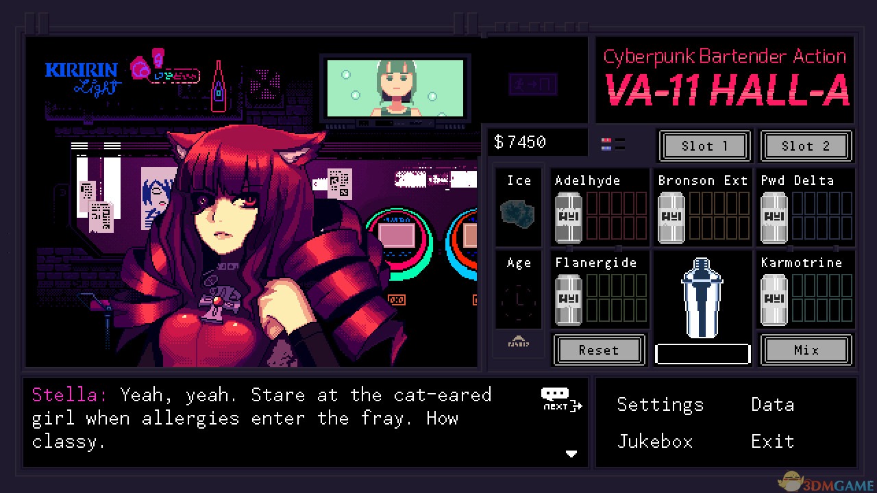 VA-11 HALL-A：赛博朋克酒保行动 游戏截图