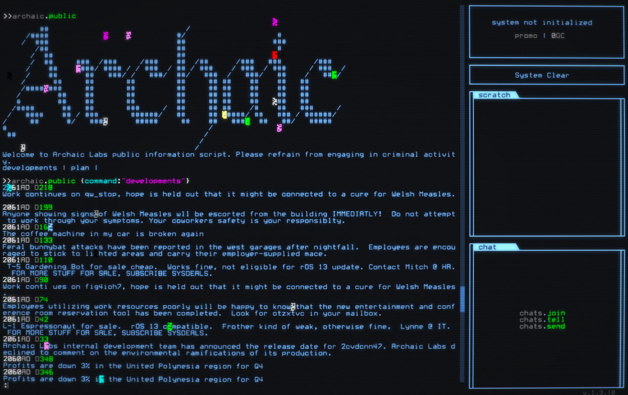 hackmud 游戏截图