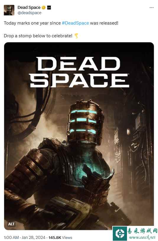《死亡空间重制版》发售一周年！EA近年最受好评之作