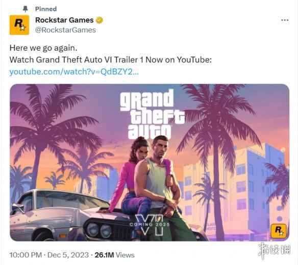 2个月前的今天玩家见证历史 R星公布《GTA6》首个预告