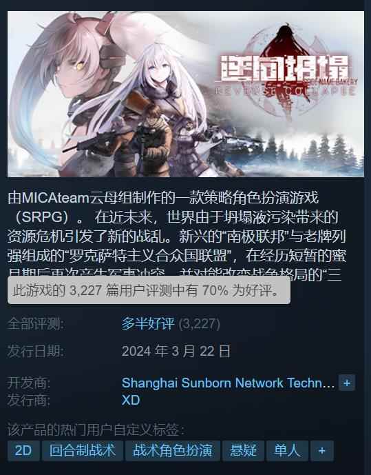 《逆向坍塌：面包房行动》口碑回暖！Steam多半好评