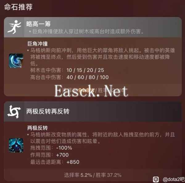 dota2猛犸命石胜率及选择推荐攻略