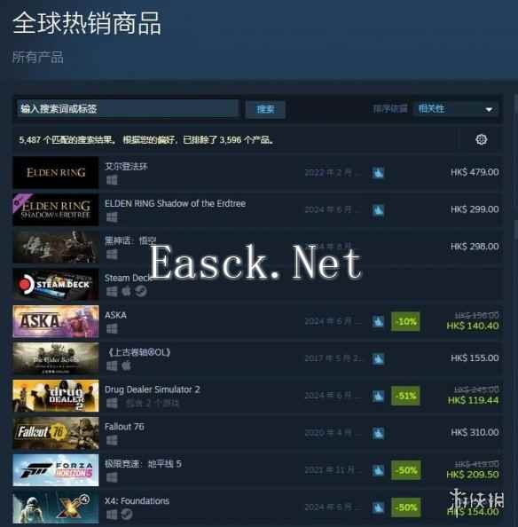 《艾尔登法环》Steam热销榜第一！《黄金树幽影》第二