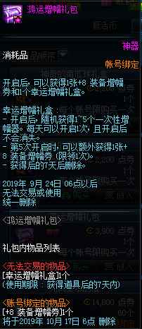 《DNF》鸿运增幅礼包价格介绍