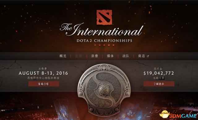 DOTA2 TI6奖金突破1900万美元 冠军独揽830万美元！