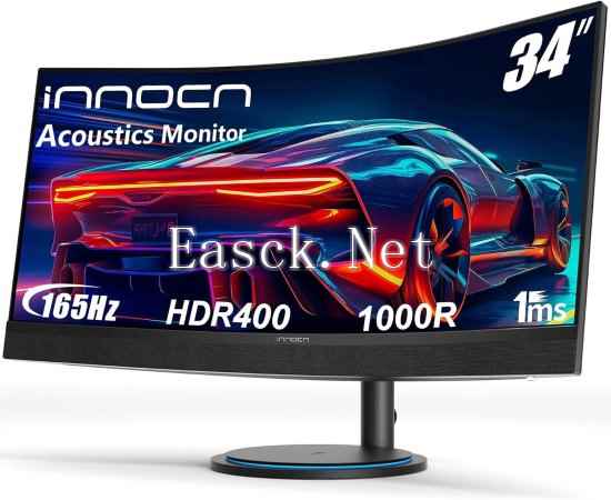 1440P+165Hz：34英寸曲面带鱼屏联合创新显示器34G1R上市：3999元！