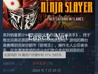 卖太贵了！《忍者杀手：火烧新琦玉》Steam多半差评