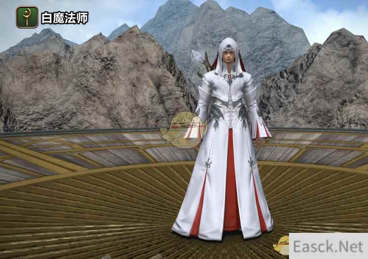 《ff14》5.25白魔法师80级校服染色外观