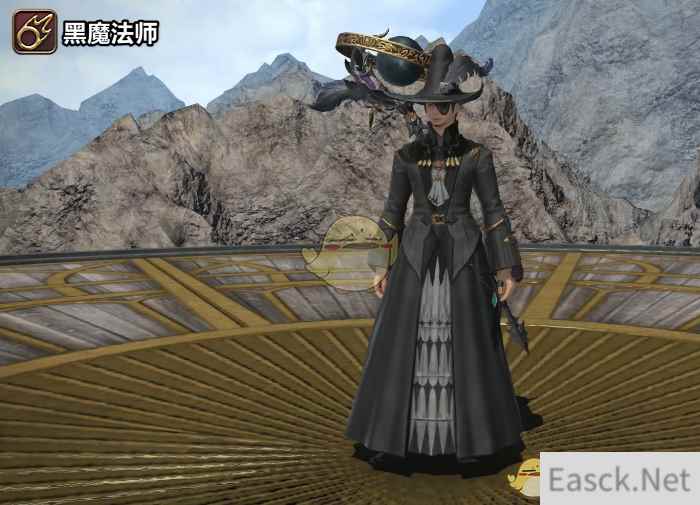 《ff14》5.25黑魔法师80级校服染色外观