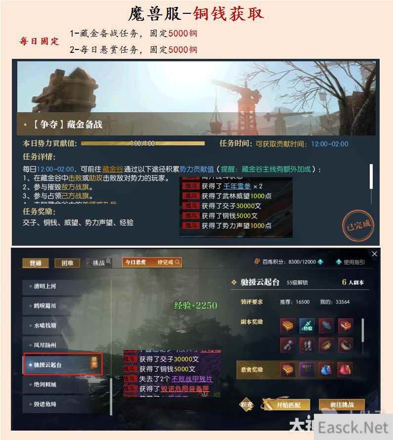 逆水寒魔兽老兵服铜钱怎么获得