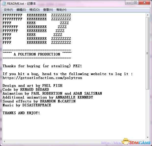 菲斯FEZ readme亮点 制作人不想说的故事