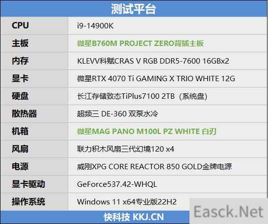 微星『B760M PROJECT ZERO 零』背插主板装机评测：超高颜值还没有走线烦恼