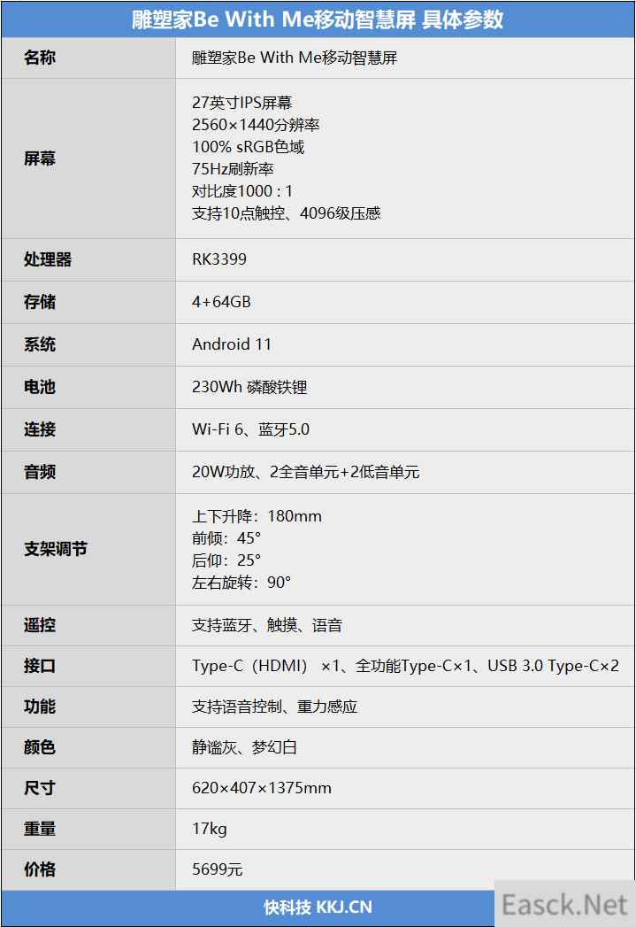 自带一米长腿的27寸安卓“大平板”！雕塑家Be With Me移动智慧屏评测：想在哪用就在哪用