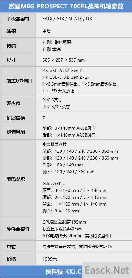 第一次真旗舰！微星MEG PROSPECT 700RL战神评测：这才是顶级机箱该有的分量