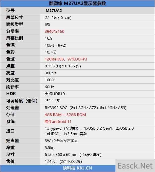 4K高色域高色准！雕塑家M27UA2智慧显示器评测：既是一台电视、也是一台电脑