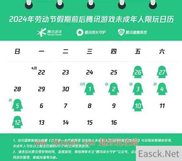 王者荣耀五一未成年人限玩时间2024