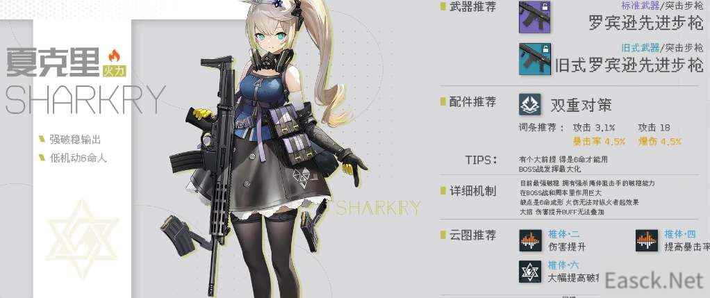 少女前线2追放夏克里技能强度分析