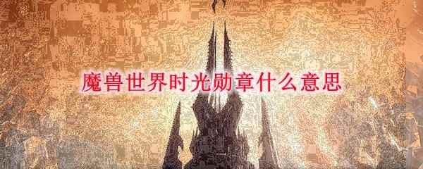 魔兽世界时光勋章什么意思