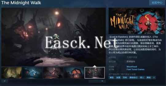 《The Midnight Walk》Steam页面 暂不支持中文