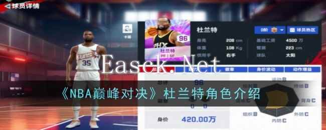 《NBA巅峰对决》杜兰特角色介绍