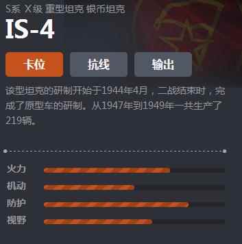 《坦克世界》S系重坦IS-4介绍