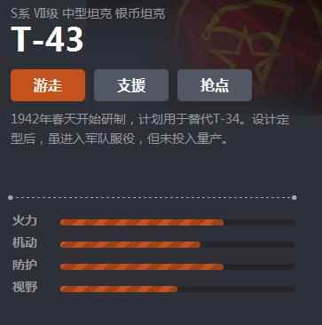 《坦克世界》S系中坦T-43介绍