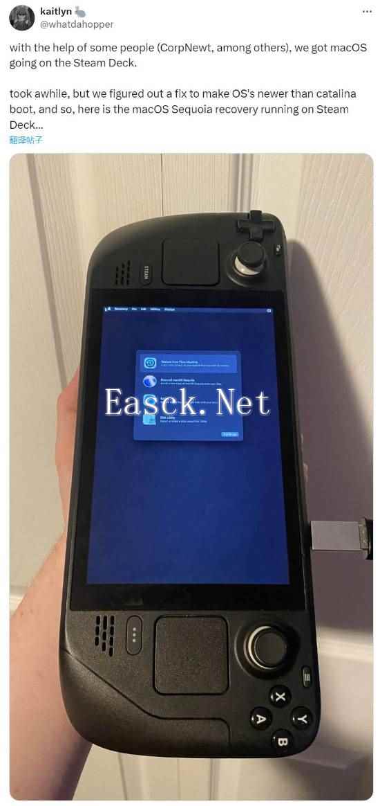 Steam Deck掌机吃上“黑苹果” 开发者成功安装macOS 15 Sequoia