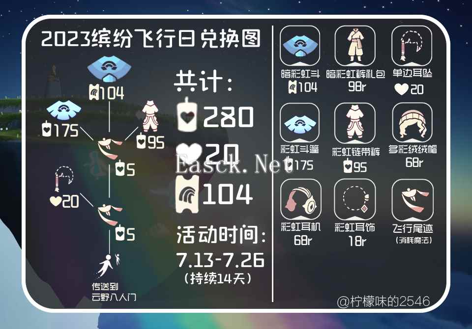 光遇2023彩虹日兑换图完整版 彩虹节能换什么