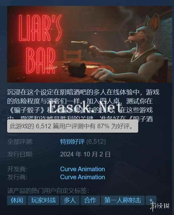 《骗子酒吧》Steam"特别好评"：便宜好玩、体量还小!