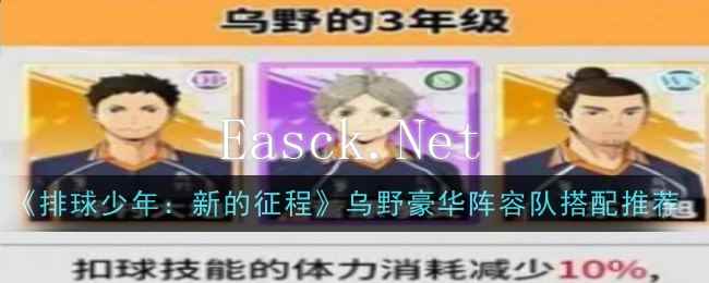 《排球少年：新的征程》乌野豪华阵容队搭配推荐