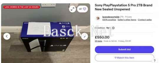 黄牛急了？PS5 Pro eBay价格破发：仅550英镑