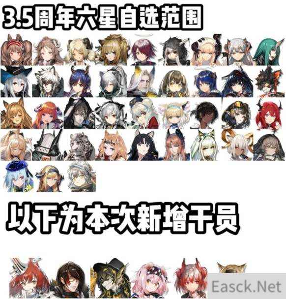 明日方舟3.5周年自选六星范围一览