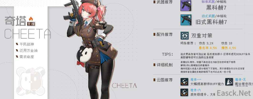 少女前线2追放奇塔值得培养吗