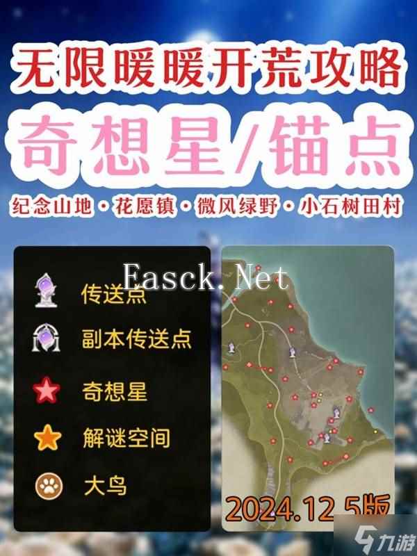 《无限暖暖》奇想星与传送点位置标注