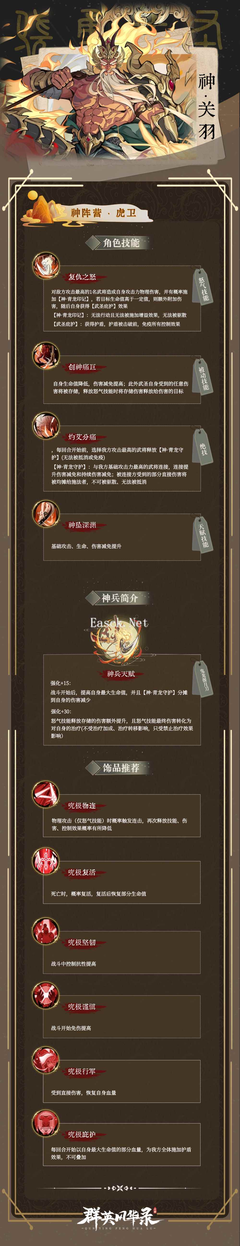 《群英风华录》神关羽武将一流图